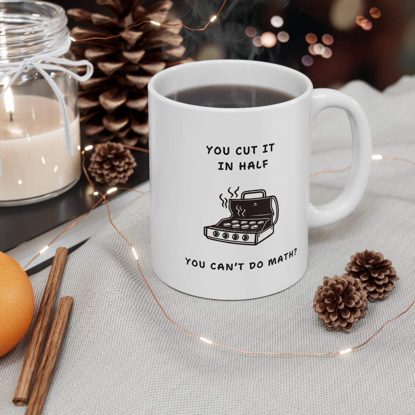 "You Can't Do Math?" Funny Hockey Romance Coffee Mug