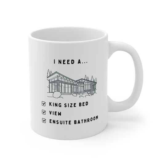 "I Need a King Size Bed" - Cottage - Funny Hockey Romance Coffee Mug