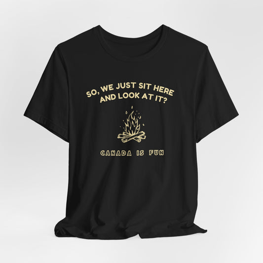 Cottage Fireplace T-Shirt — Outdoor romantic moment