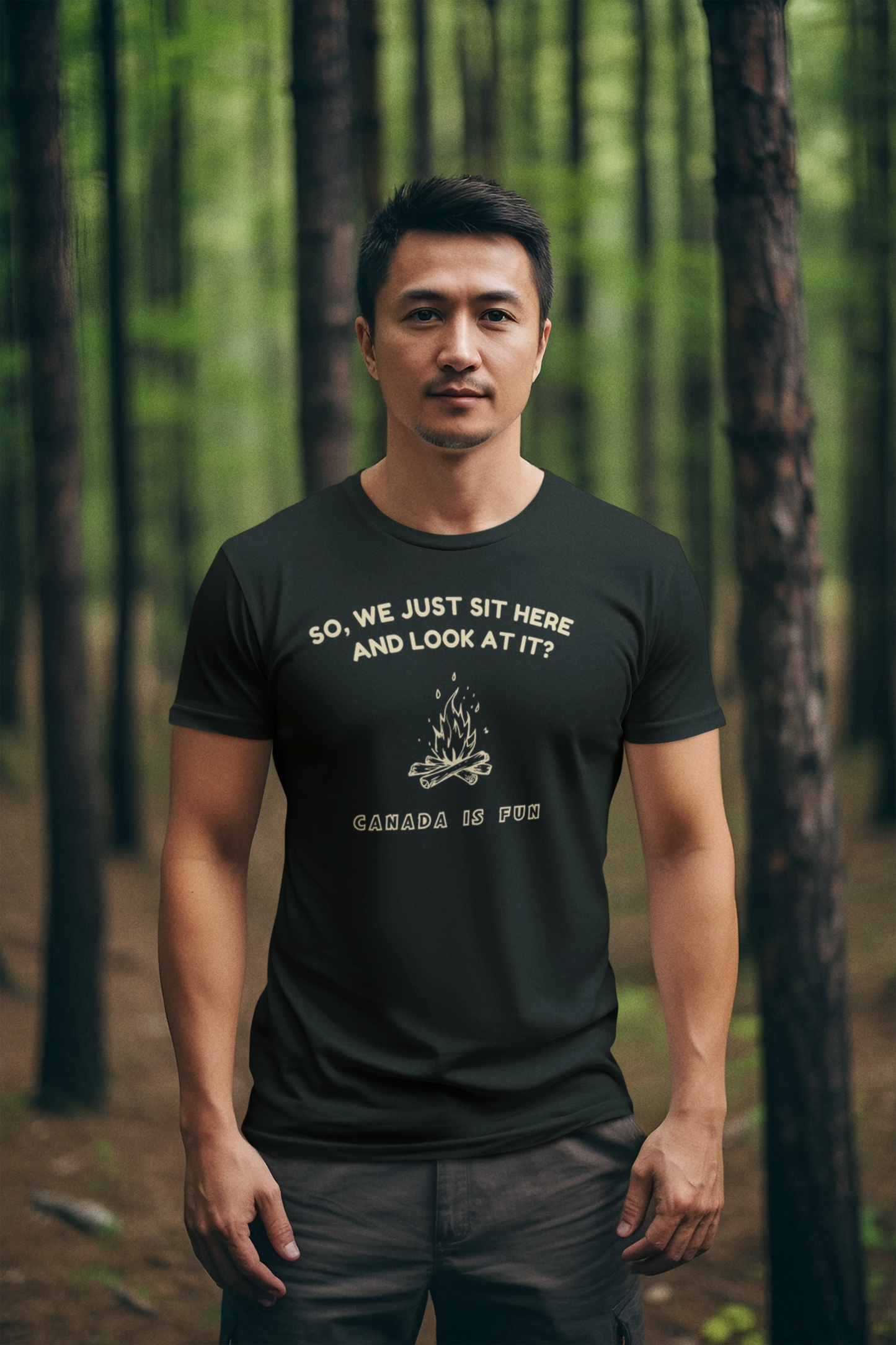 Cottage Fireplace T-Shirt — Outdoor romantic moment